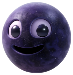Black Moon Face emoji