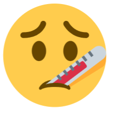 face with thermometer