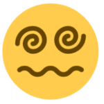 face with spiral eyes