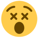 face with crossed-out eyes
