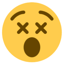 face with crossed-out eyes