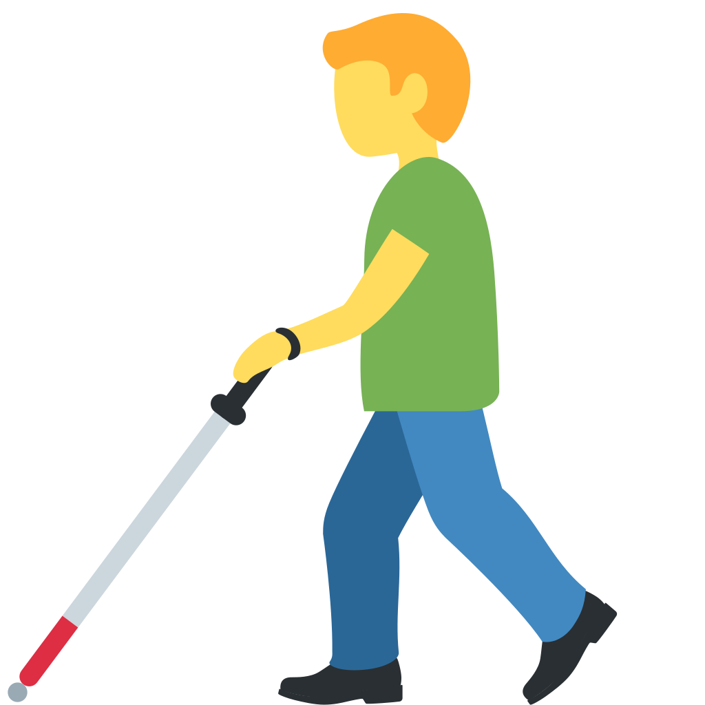 👨‍🦯 Man with White Cane Emoji Meaning