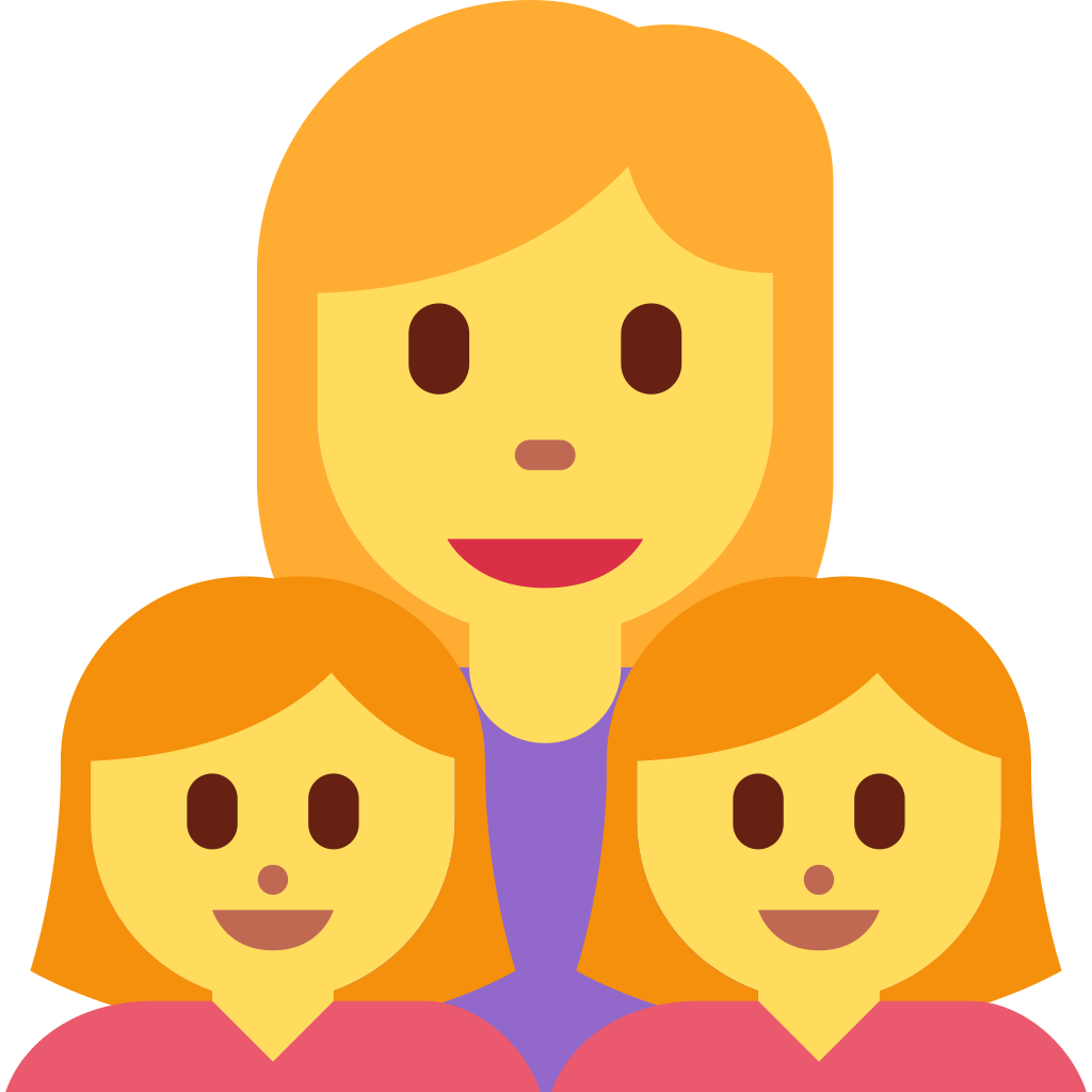 👩‍👧‍👧 Family: Woman, Girl, Girl Emoji Meaning