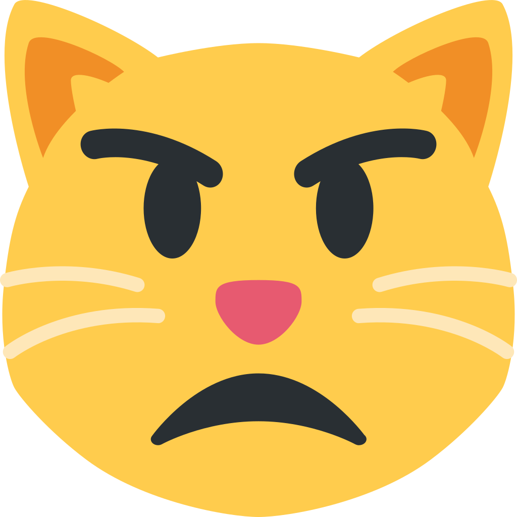 😾 Pouting Cat Emoji Meaning
