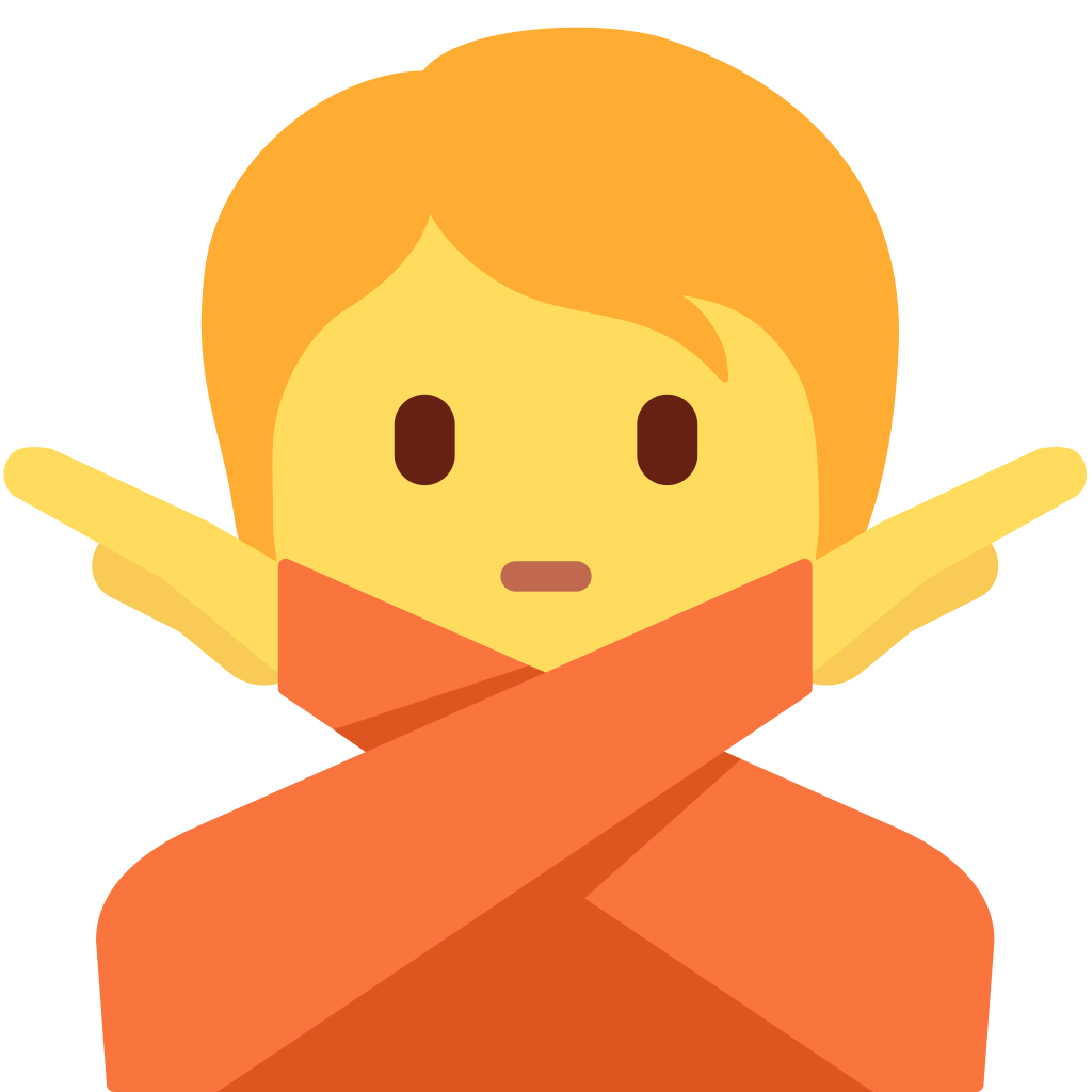 🙅 Person Gesturing NO Emoji Meaning