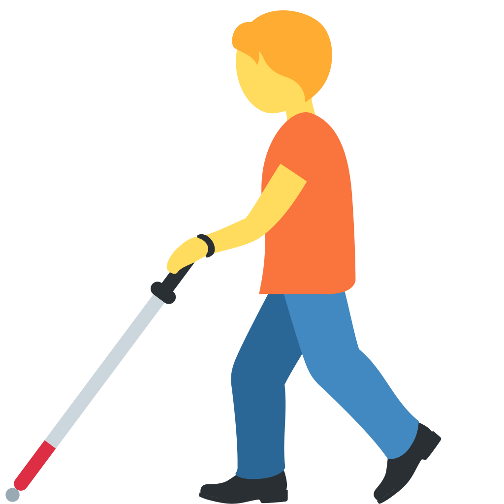 🧑‍🦯 Person with White Cane emoji meaning