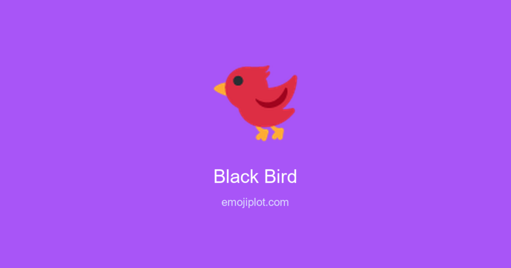 Black Bird Emoji