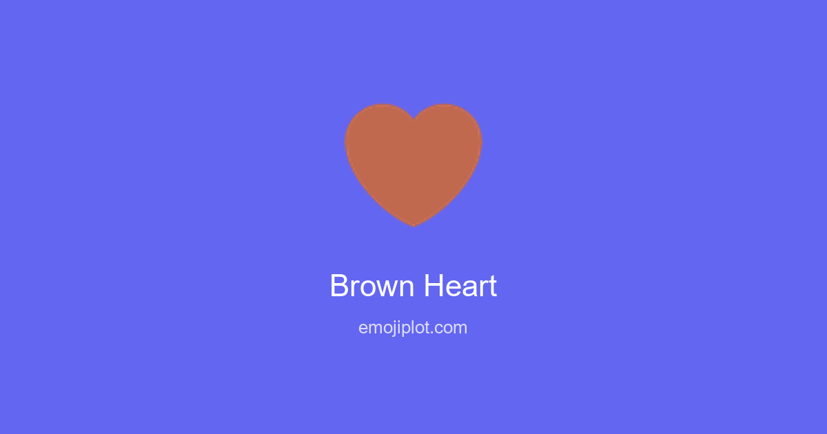 Brown Heart Emoji