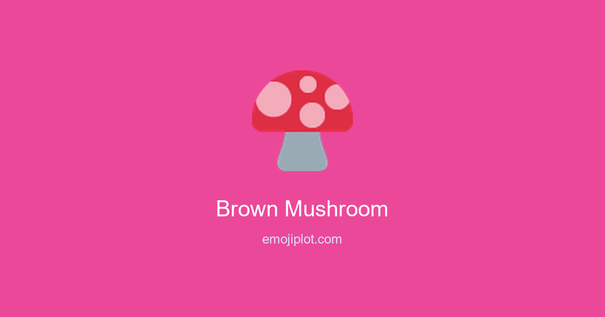 Brown Mushroom Emoji