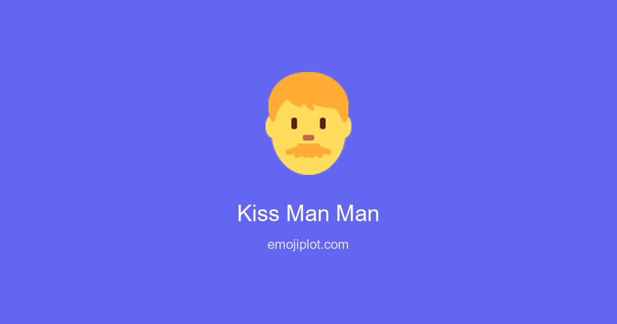 Kiss Man Man Emoji