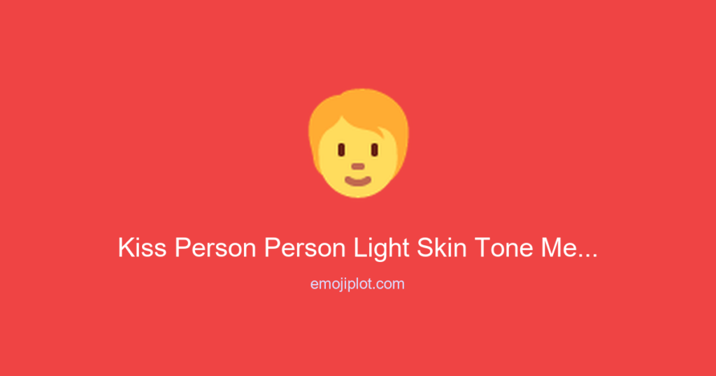 Kiss Person Person Light Skin Tone Medium-Light Skin Tone Emoji
