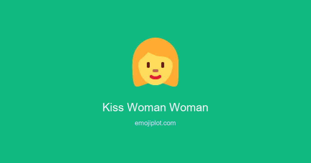 Kiss Woman Woman Emoji