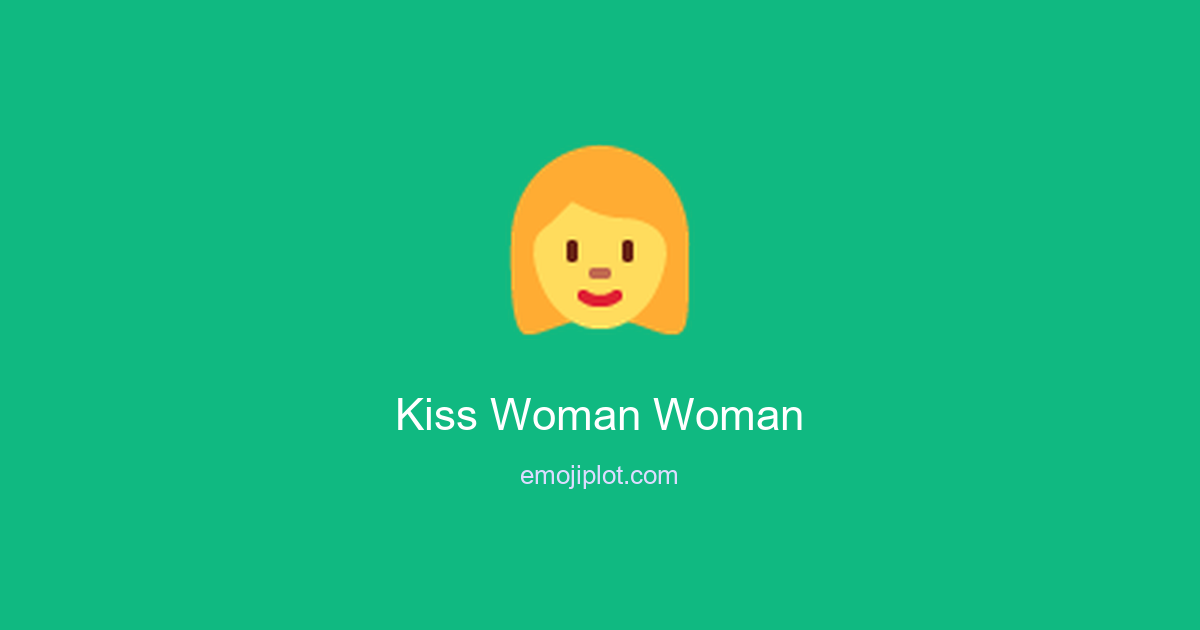 Kiss Woman Woman Emoji