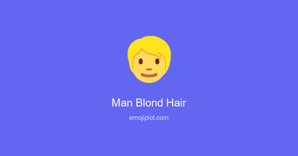 Man Blond Hair Emoji