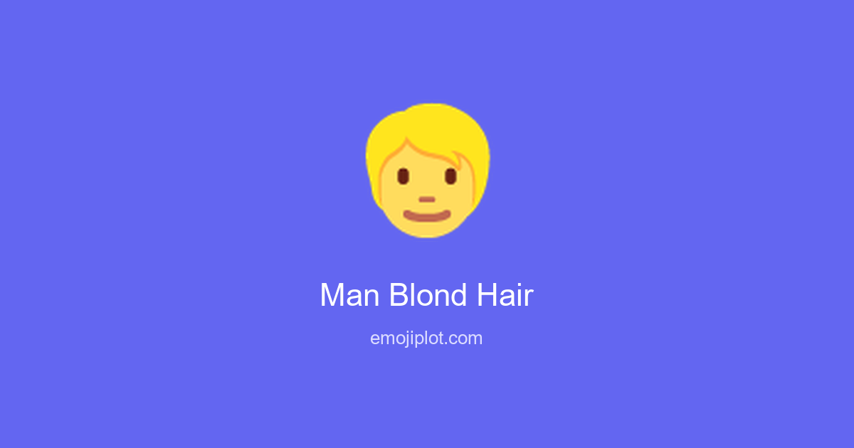 Man Blond Hair Emoji