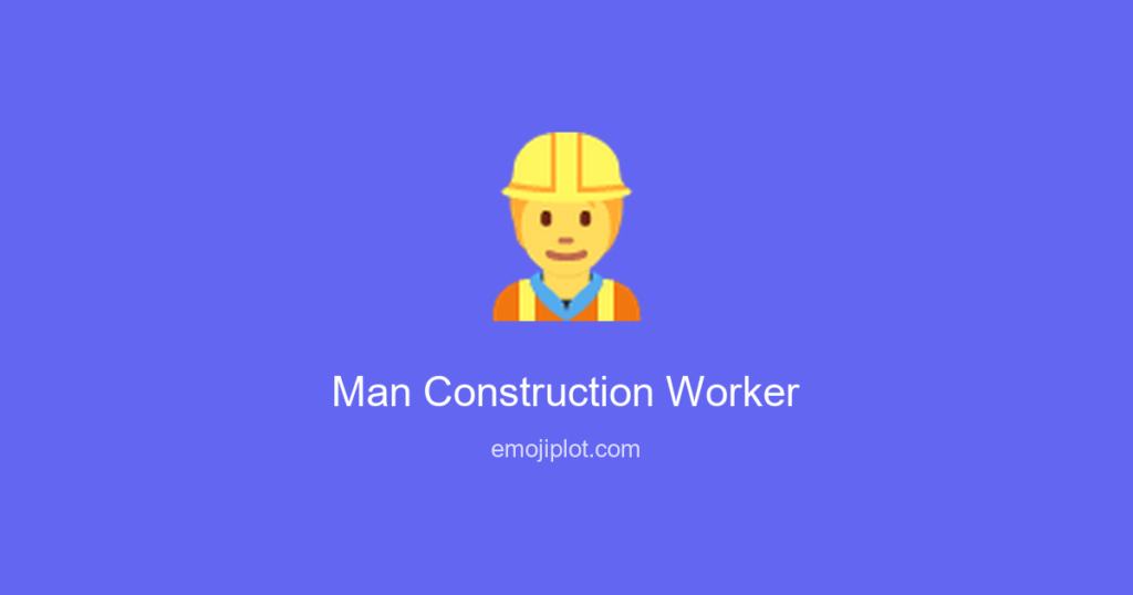 Man Construction Worker Emoji
