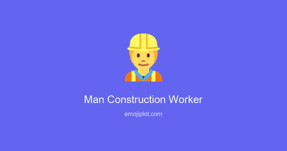 Man Construction Worker Emoji