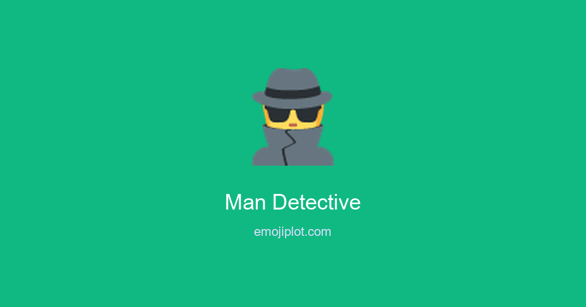Man Detective Emoji