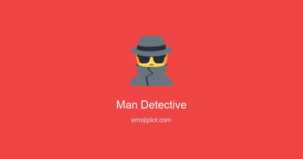 Man Detective Emoji