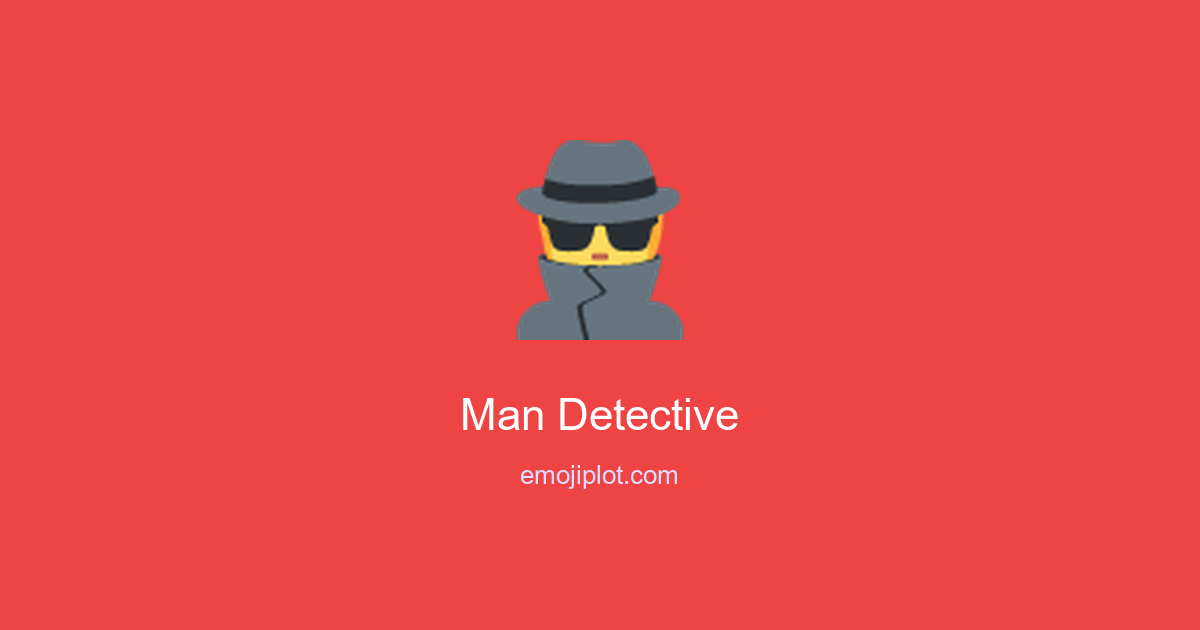 Man Detective Emoji