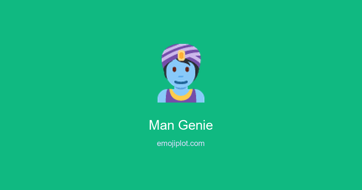 Man Genie Emoji