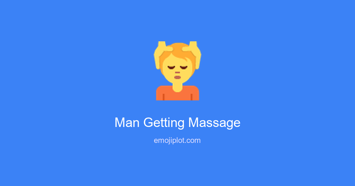 Man Getting Massage Emoji