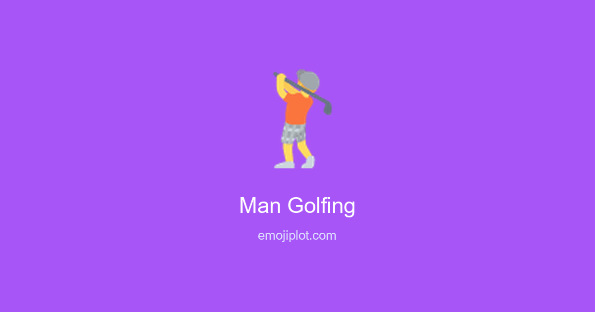 Man Golfing Emoji