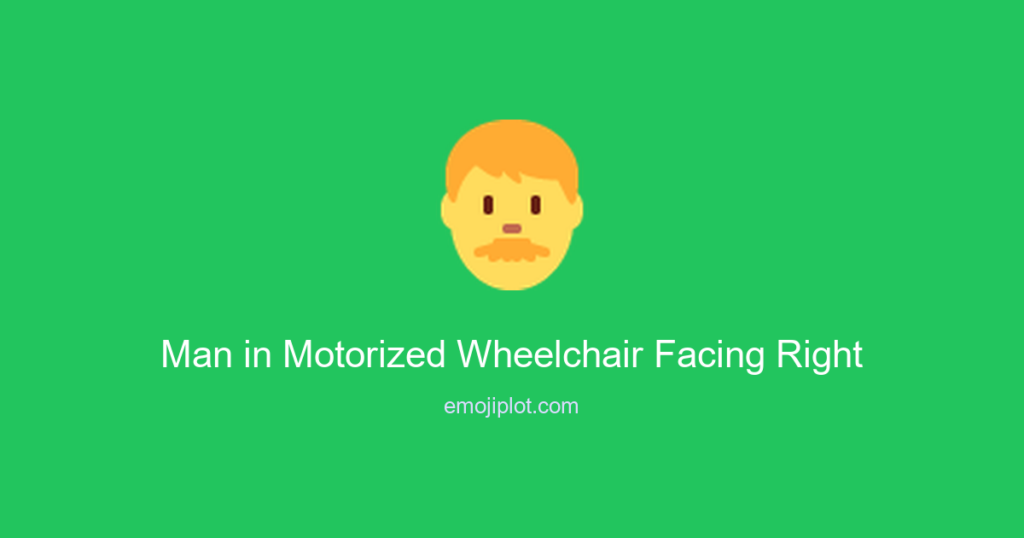 Man in Motorized Wheelchair Facing Right Emoji
