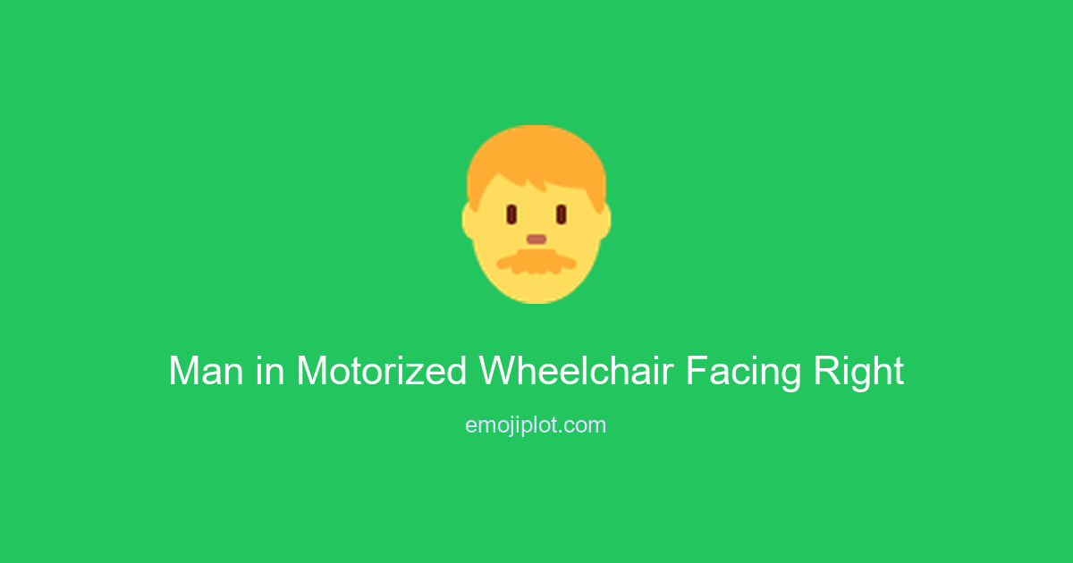Man in Motorized Wheelchair Facing Right Emoji