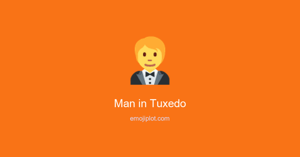 Man in Tuxedo Emoji