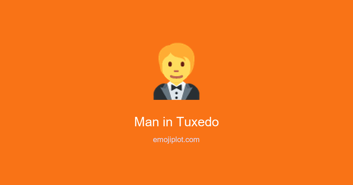 Man in Tuxedo Emoji