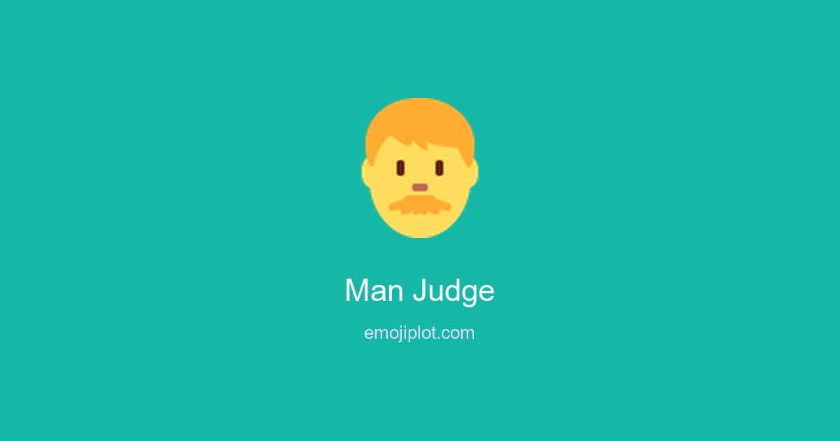 Man Judge Emoji