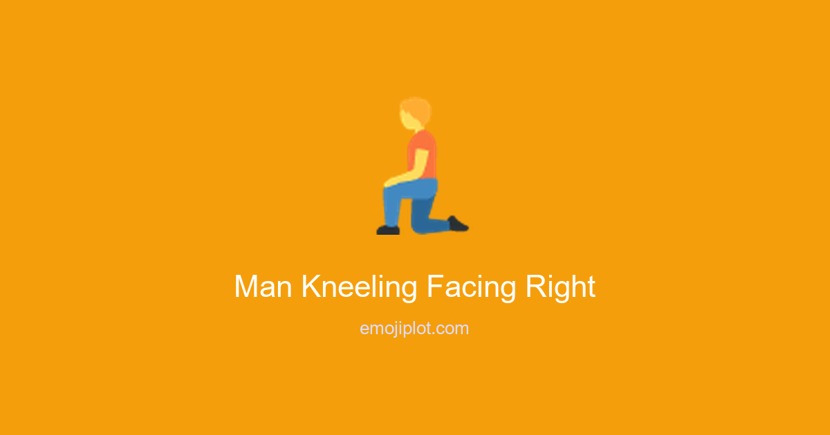 Man Kneeling Facing Right Emoji
