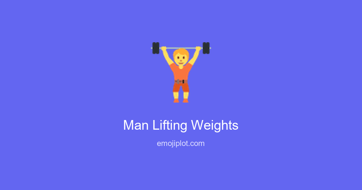 Man Lifting Weights Emoji