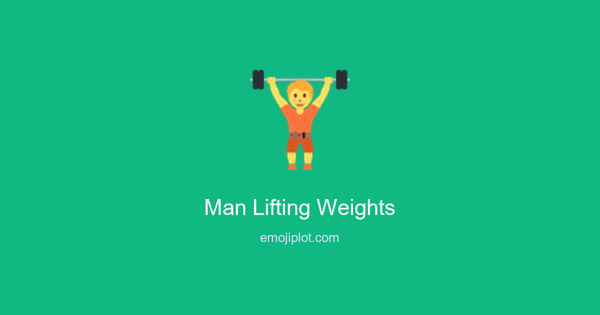 Man Lifting Weights Emoji