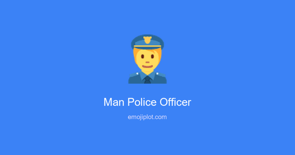 Man Police Officer Emoji