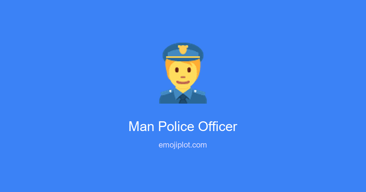 Man Police Officer Emoji