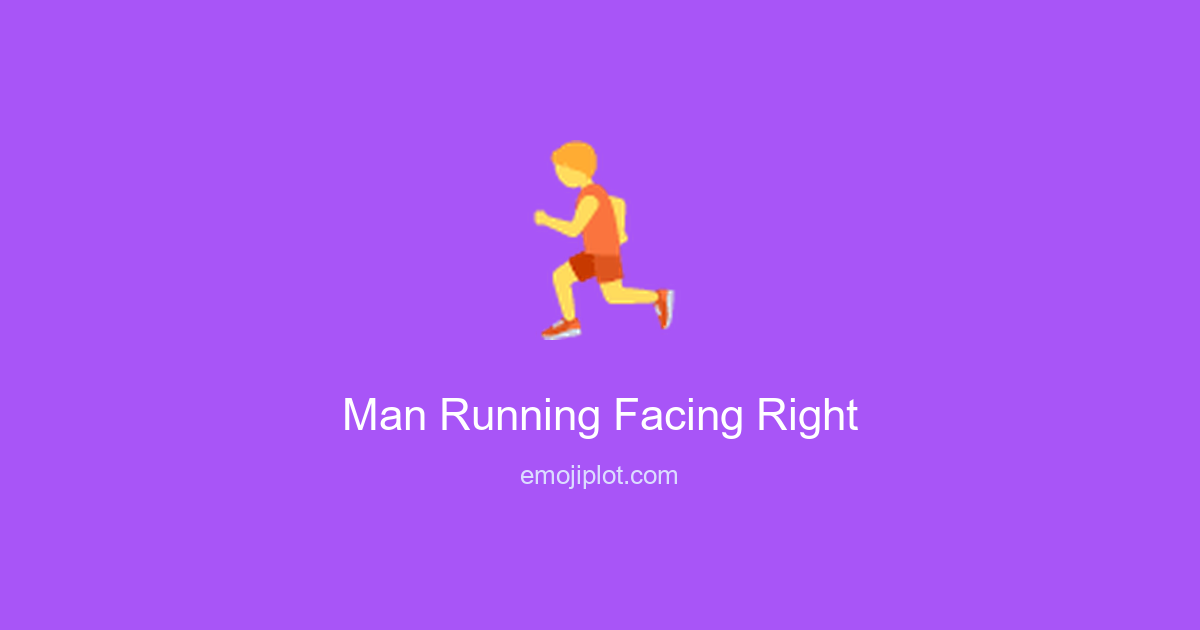 Man Running Facing Right Emoji