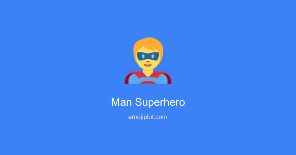 Man Superhero Emoji