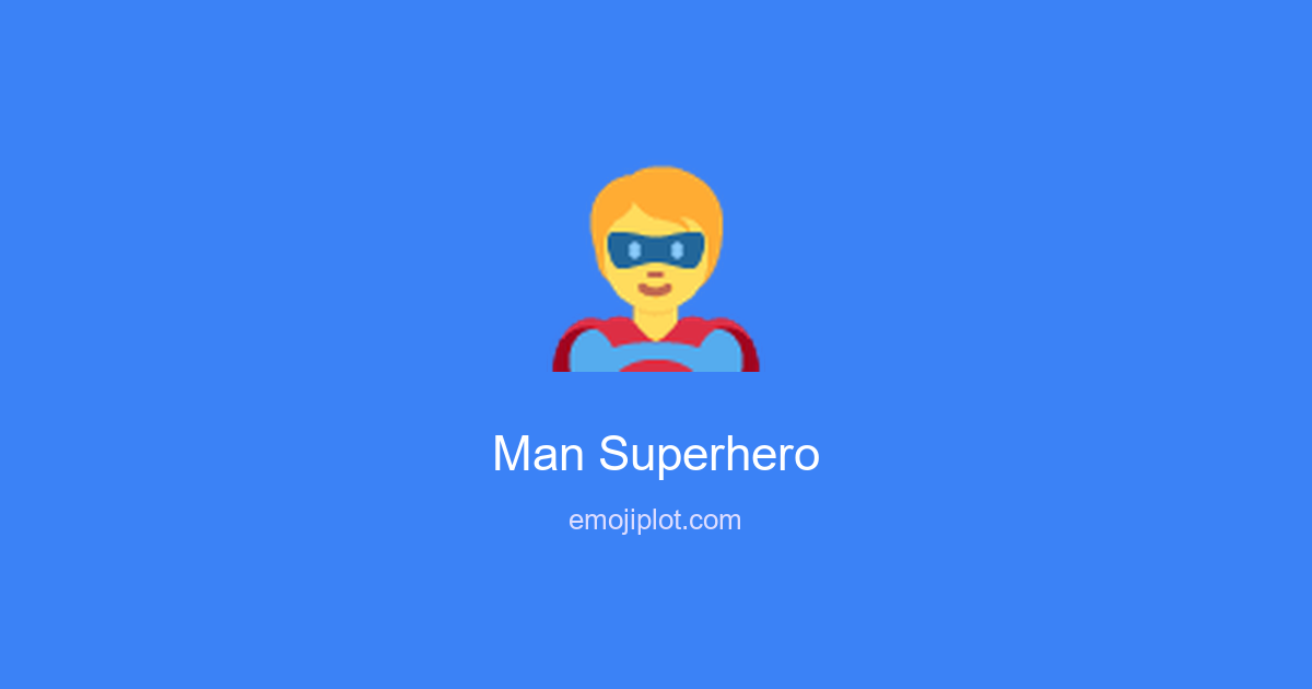 Man Superhero Emoji