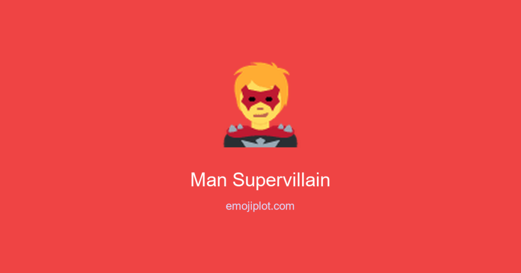 Man Supervillain Emoji