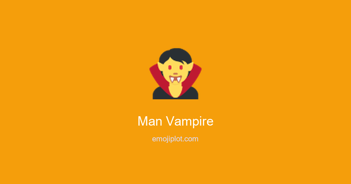 Man Vampire Emoji