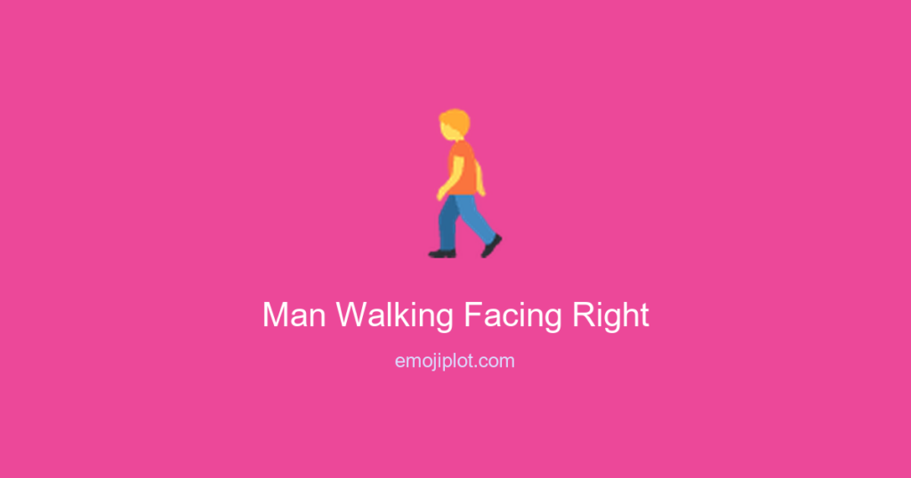 Man Walking Facing Right Emoji