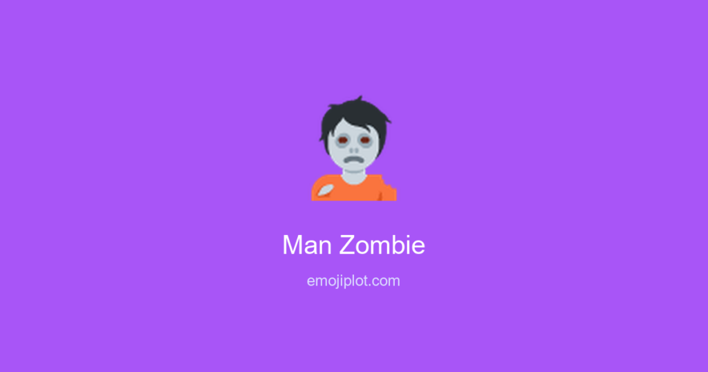 Man Zombie Emoji