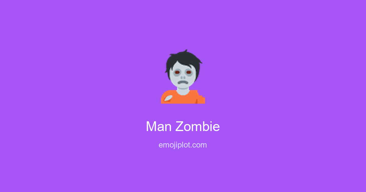Man Zombie Emoji