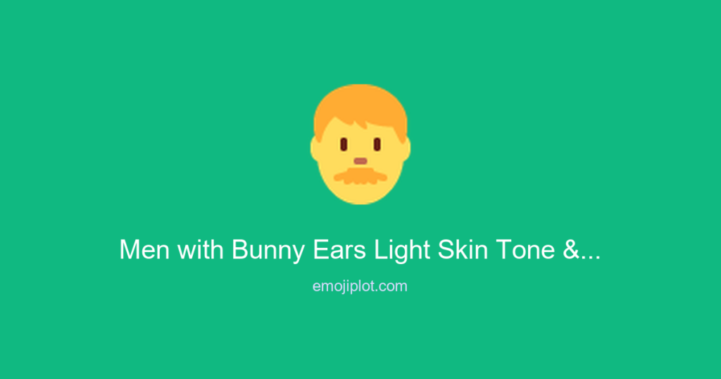 Men with Bunny Ears Light Skin Tone & Medium-Light Skin Tone Emoji