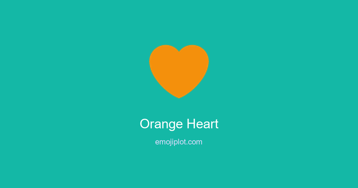 Orange Heart Emoji
