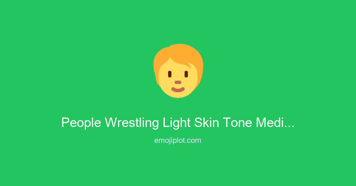 People Wrestling Light Skin Tone Medium-Light Skin Tone Emoji