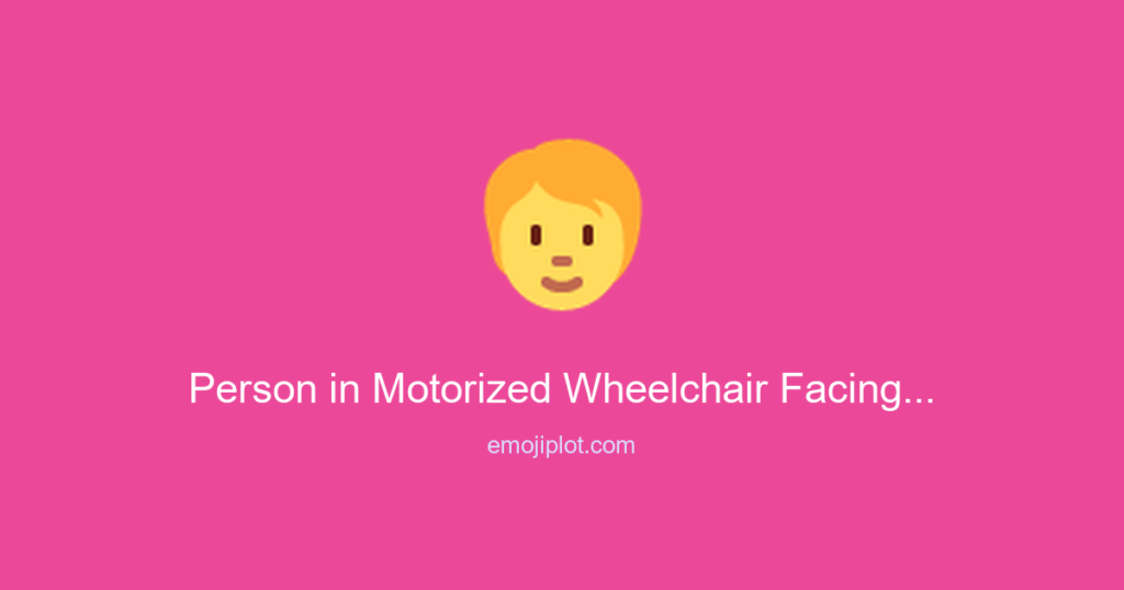 Person in Motorized Wheelchair Facing Right Emoji