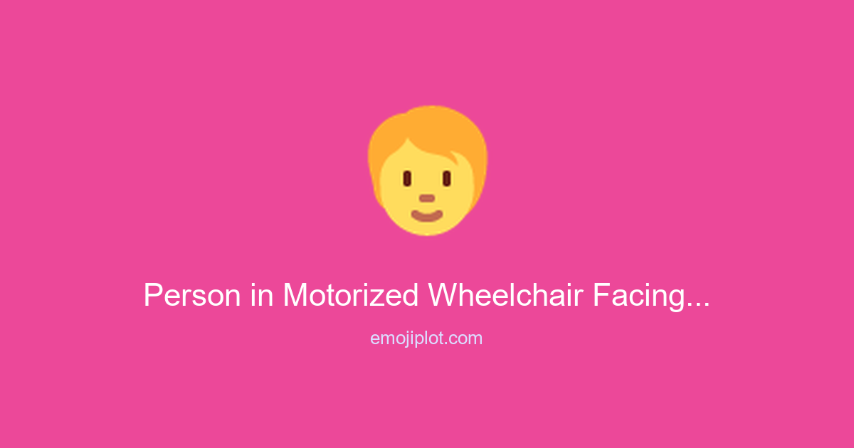 Person in Motorized Wheelchair Facing Right Emoji
